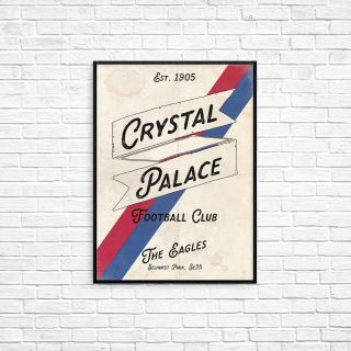 Crystal Palace Football Club A4 Picture Art Poster Retro Vintage Style Print