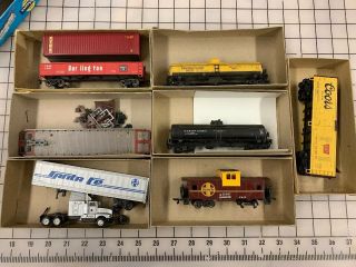 Vintage Athearn Trains In Miniature Ho Scale 7 Boxed Train Cars Kits