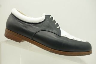 Walter Steiger Vintage Black White Leather Lace Up Golf Shoes Womens 39.  5