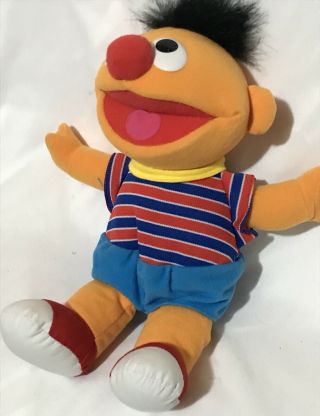 Tyco Tickle Me Ernie Vintage Plush Doll Shakes Talks Giggles 12 " Sesame Street
