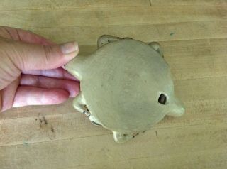 Vintage Mexican Folk Art Ceramic Clay Pottery Flute Ocarina Whistle Turtle 3