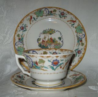 Vintage Old Ivory Syracuse China Shalimar Tea Trio: Cup,  Saucer & Plate