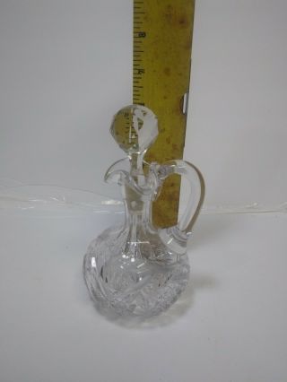 Vintage Glass Crystal Cruet Decanter Stopper 2