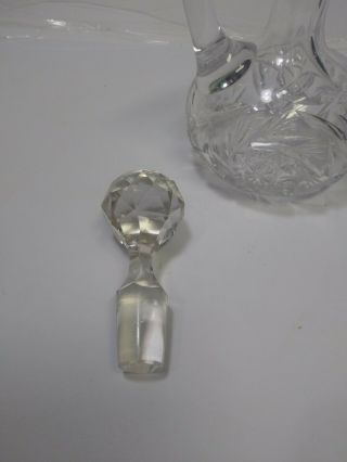 Vintage Glass Crystal Cruet Decanter Stopper 5