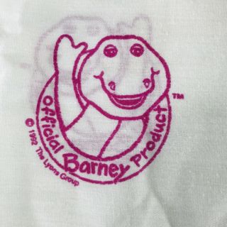 Vintage 1992 Barney The Dinosaur BIBB Twin Size Pillowcase 31 by 20 USA Made 4