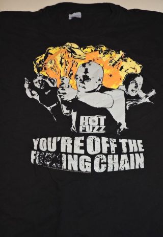 Hot Fuzz Your Off The Chain T Shirt 2xl Vintage 2007 Simon Pegg Movie Dvd