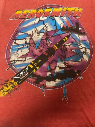 vintage 1986 Aerosmith Aero Force One Done Mirrors TOUR CONCERT TSHIRT shirt 4
