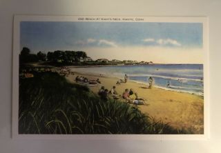 Postcard Vintage - Beach At Giant’s Neck Niantic Connecticut - Unposted