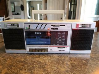 Vintage Sony Cfs - 3000 Transound Am Fm Stereo Radio Cassette Recorder Boombox