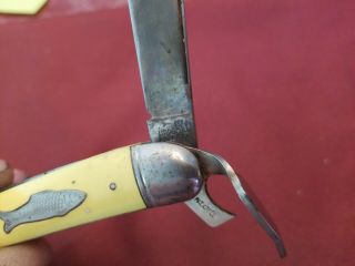 Vintage Imperial Folding Pocket Knife Fish Knife With Can Opener 3