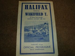 Vintage Halifax V Wakefield Trinity 16th August 1954