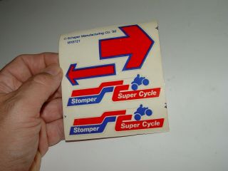 Estate Vintage Schaper Stomper Ssc Cycle Stunt Set Of Stickers