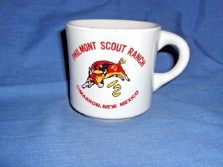 80 - Vintage Boy Scouts Of America Coffee Cup,  Mug - Philmont Scout Ranch,  Bull