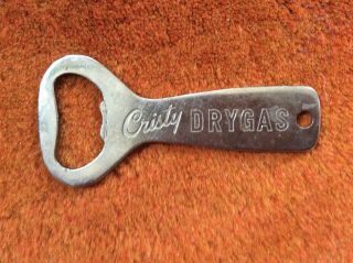 Vintage Cristy Dry Gas Bottle Cone Top Can Opener - Old Gasoline Additive Car