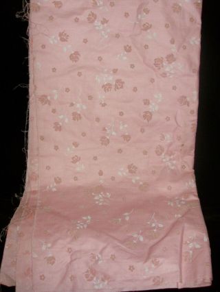 Vintage Embossed Roses Pink Polished Cotton Fabric