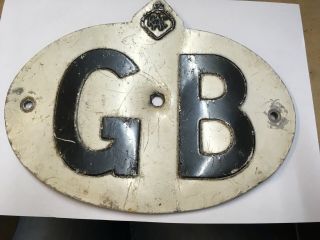 Vintage Aluminium/metal Rac Gb Car Sign/badge 1950s