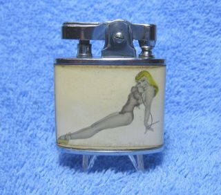 Vintage Erotic 1950s Cheesecake Pinup Girl Cigarette Lighter Continental Japan 2