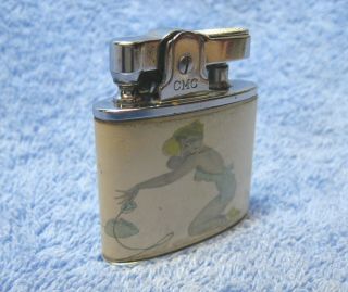 Vintage Erotic 1950s Cheesecake Pinup Girl Cigarette Lighter Continental Japan 3