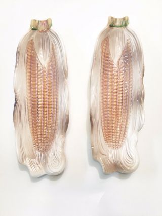 Two Vintage Corn On The Cob Single Serve Porcelain Holders Japan Our Own Imports