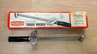 Vintage Craftsman Torque Wrench 3/8 Drive 9 - 4464 0 - 600 In - Lb