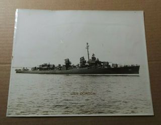 Vintage Glossy Photo Of 1943 Destroyer Uss Dortch Wwii Navy 8x10 Military