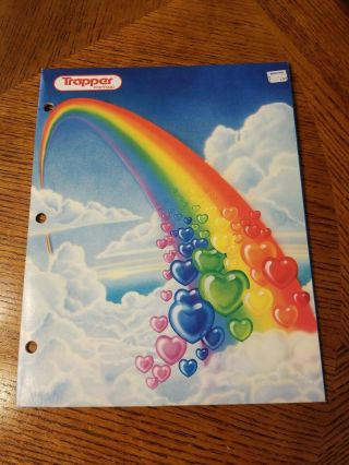 Vintage Trapper Keeper Portfolio Folder Rainbow 1980 