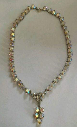 Vintage Aurora Borealis Rhinestone Necklace