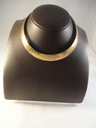 Vintage - Brass Hammered Style Choker - Necklace - 70s - Estate Find