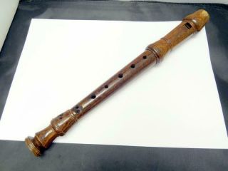 Vintage Kung 6 F 6 Fruitwood Descant Recorder Key Of C Swiss Woodwind Instrument
