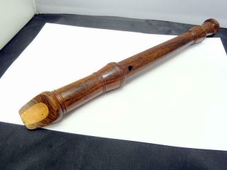 Vintage KUNG 6 F 6 FRUITWOOD DESCANT RECORDER KEY of C SWISS WOODWIND INSTRUMENT 2