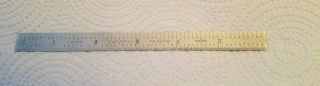 Vintage Ls Starrett Co No C 305 R 6 " Tempered Steel Rule Thin Small Made In Usa