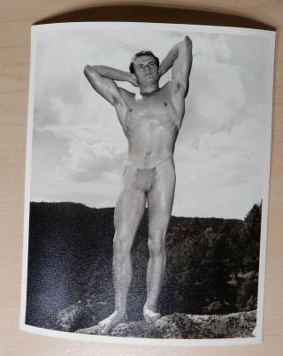 Vintage Male Nude,  Posing Strap Era,  Physique Photography,  Wpg,  4x5 Gay Interest