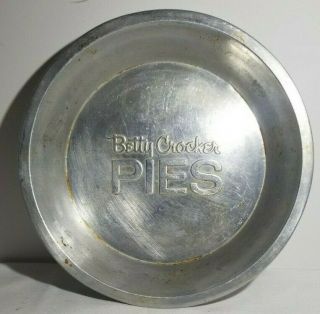 Vintage Advertising Betty Crocker Pies Aluminum Pie Plate Tin Pan Baking Dish