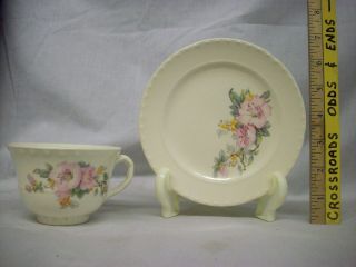 Vintage Crooksville China Apple Blossom 6 " Bread & Butter Plate,  Tea Cup
