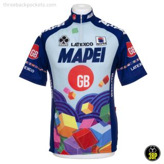 Large MAPEI Cycling Jersey Maglia Ciclismo Graphic Design Details Print Poster 3