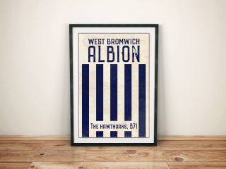 The Hawthorns West Brom Wba Fc A4 Picture Art Poster Retro Vintage Style Print