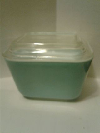 Vtg Pyrex Turquoise Teal Robins Egg Blue Refrigerator Dish 0501 W.  Lids