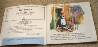 Walt Disney ' s 101 Dalmatians 33 - 1/3 record and 24 page book See Hear Read vtg 2