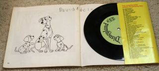 Walt Disney ' s 101 Dalmatians 33 - 1/3 record and 24 page book See Hear Read vtg 4
