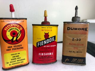 (3) Vintage Handy Oil Cans - Fiendoil,  Hopper 