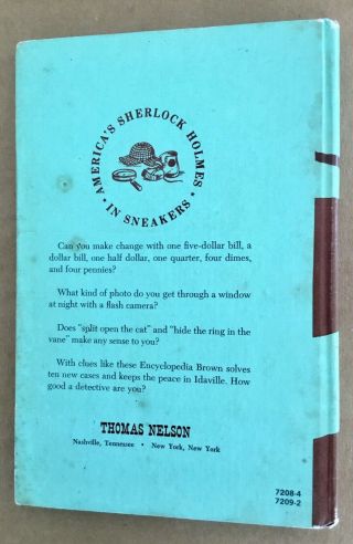 Encyclopedia Brown Keeps the Peace vintage hardcover 1969 Donald Sobol book 2