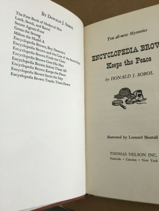 Encyclopedia Brown Keeps the Peace vintage hardcover 1969 Donald Sobol book 4