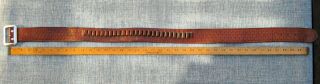 Vintage George Lawrence Ammunition Tooled Shell Cartridge Belt 38 M Leather