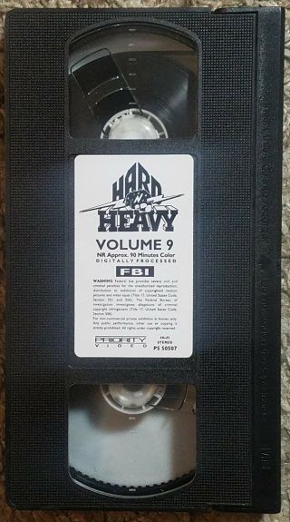 Hard N Heavy Vol 9 VHS Priority Video Vintage 1992 Doro Pesch Bonham Anthrax 3