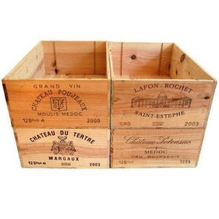 12 Bottle Size - Wooden Wine Box Crate For Vintage Shabby Chic Home Storage -