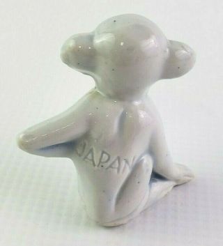 Monkey Chimp Figurine Miniature Ceramic - Porcelain Hand Painted Made in Japan - VTG 3