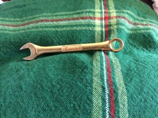 Vintage Snap On Tools Gold Tone Wrench Tie Tack Clasp Bar 2 1/4 " Great Shape.