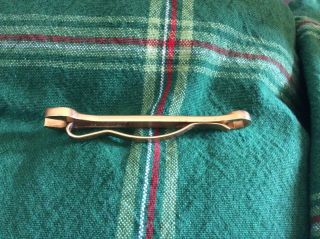 Vintage SNAP ON Tools Gold Tone Wrench Tie Tack Clasp Bar 2 1/4 