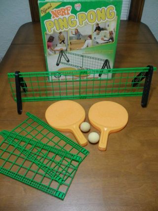 Vintage 1982 Official Nerf Ping Pong Set No 0273 Parker Brothers Complete