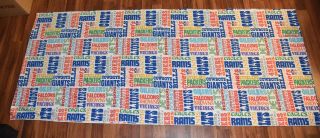 Vintage Flat Bed Sheet NFL Logos Twin Full Size All Over Football Team Names NFL 3
